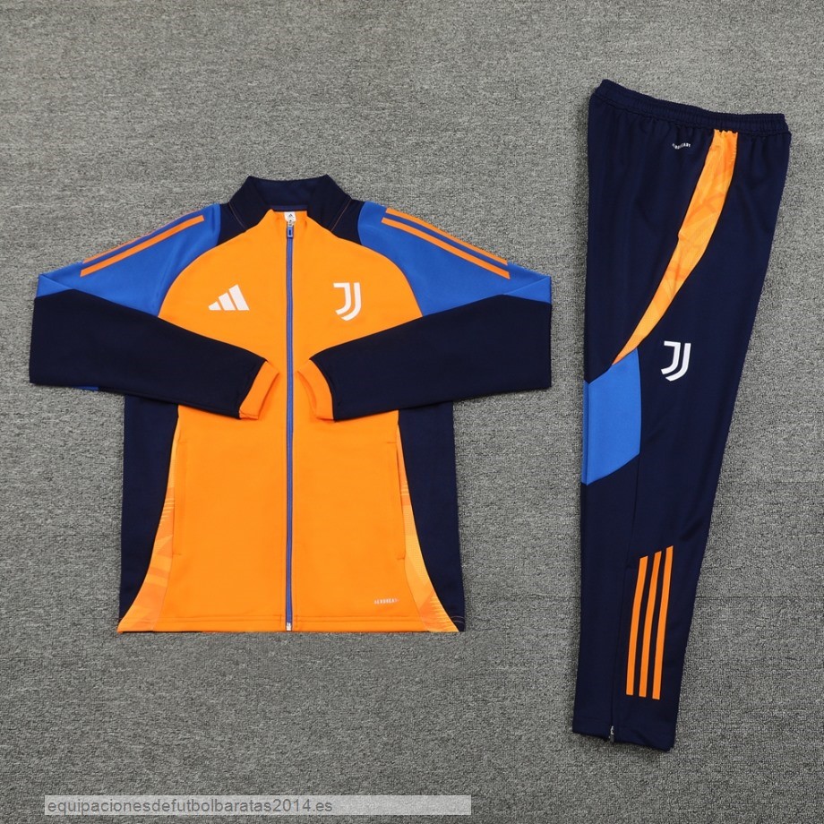 Nuevo Conjunto Completo Ropa Deportiva Con Cremallera Larga Juventus 24/25 Naranja Azul Baratas